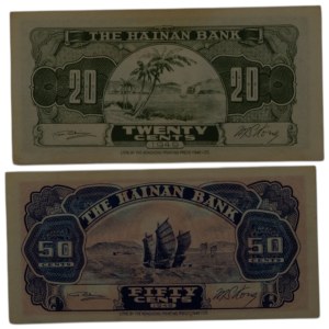 China 1949 50 & 20 Cents Banknotes (2 Pieces)
