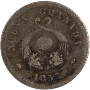 Colombia 1853 Silver 1 Real Bogota