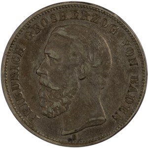 Germany 1901 G Silver 5 Mark Baden