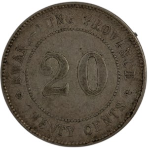 China 1922 Silver 20 Cents Kwang-Tung