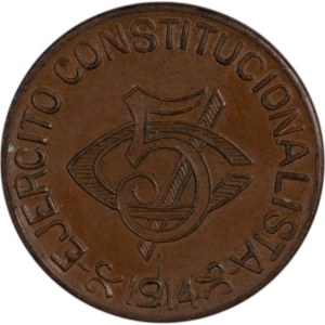 Mexiko 1914 5 centavos Chihuahua