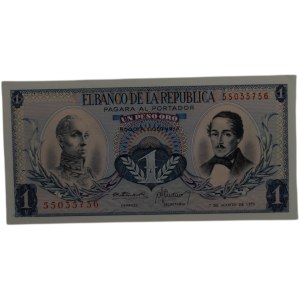 Colombia 1973 1 Peso Banknote