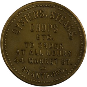 Canada Brantford Ontario One Meal Fleming`s Cafe Merchant Token 120-E-Ax