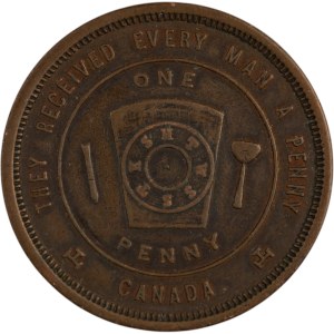 Canada Brantford Ontario Mount Horeb Chapter No. 20 Masonic One Penny Token