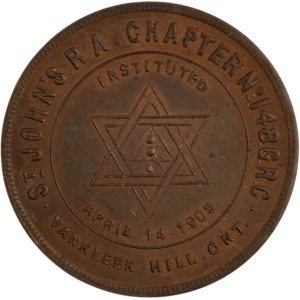 Canada Vankleek Mill Ontario St. Johns Chapter No. 148 Masonic One Penny Token