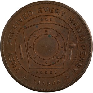 Canada Vankleek Mill Ontario St. Johns Chapter No. 148 Masonic One Penny Token
