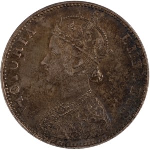 India 1892 British India Silver 1 Rupee Bikanir State