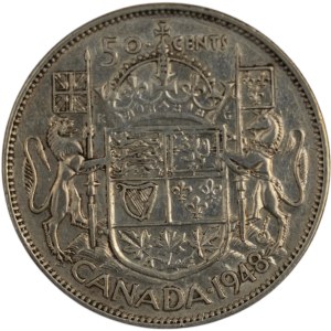 Canada 1948 Silver 50 Cents
