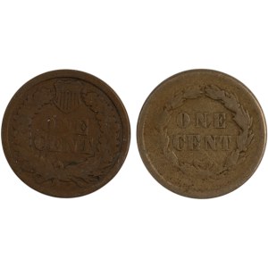 Stati Uniti 1859 e 1865 centesimi indiani (2 pezzi)