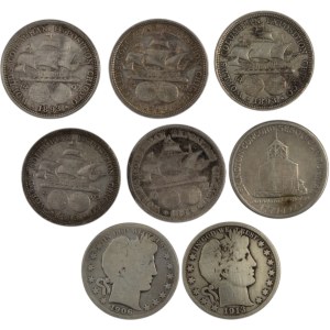 United States 1893-1925 Silver 50 Cents (8 Pieces)