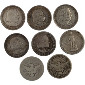 United States 1893-1925 Silver 50 Cents (8 Pieces)