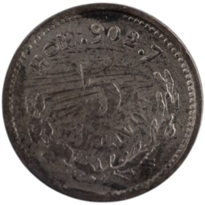 Mexico 1874/69 Ho R Silver 5 Centavos Rare