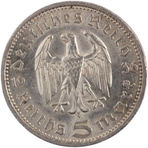 Germany 1936 A Silver 5 Mark