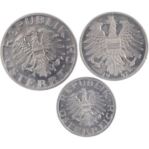 Austria 1947 PROOF (3 Coins)