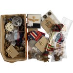 Lot of Militaria, Badges, Pins, Ribbon, and more.