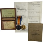 Canadian WWI Medal Pair with Documents - Canadian Railway Troops