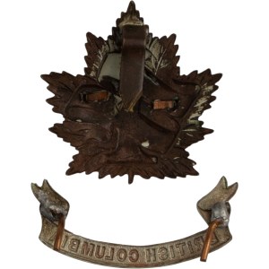 Canada WWI 7th Battalion British Columbia Cap Badge and Insignia (2 Pieces)