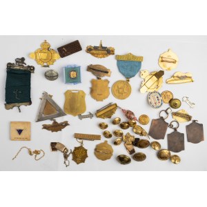Mixed Lot of Pins, Medals, and Badges