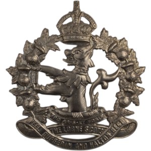 Canada King's Crown Lorne Scots (Peel, Dufferin and Halton Regiment) Cap Badge