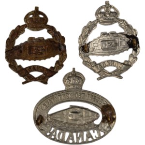 Canada WWII Tank Cap Badges (3 Pieces)