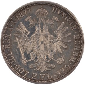 Austria 1877 Vienna Silver 2 Florin