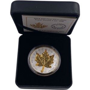 Canada 2024 $20 Super Incuse 1oz Silver Maple Leaf Coin