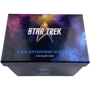 Samoa 2024 $5 Star Trek: USS Enterprise NCC-1701 Shaped 3oz Pure Silver Coin