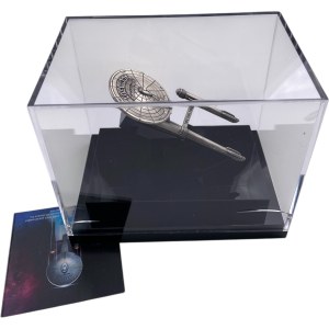 Moneta d'argento puro da 5 dollari Samoa 2024 Star Trek: USS Enterprise NCC-1701 a forma di 3 oz.