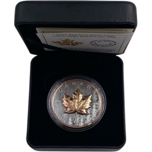 Canada 2025 20 $ Très haut relief avec placage en or rose Pièce d'argent de 1oz