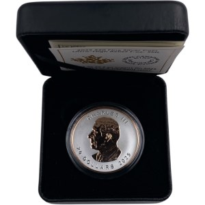 Canada 2025 20 $ Très haut relief avec placage en or rose Pièce d'argent de 1oz