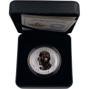 Canada 2025 Moneta d'argento da 20 dollari ad altissimo rilievo con placcatura in oro rosa da 1 oz.