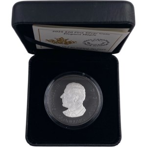 Canada 2025 $20 Black Rhodium Elegant Maple 1oz Pure Silver Coin