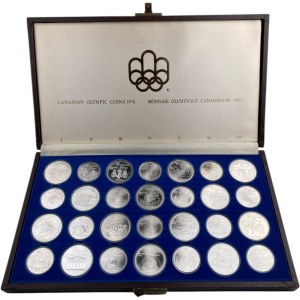 Set di monete d'argento delle Olimpiadi del Canada del 1976 (21 monete)