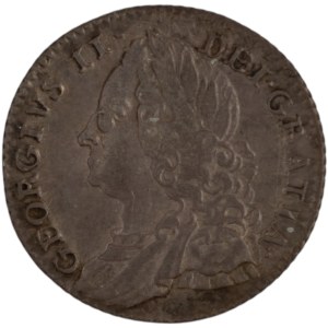 Great Britain 1757 Silver 6 Pence