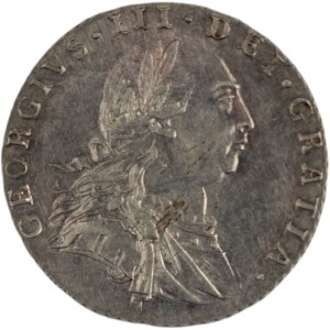 Great Britain 1787 Silver 6 Pence No Hearts