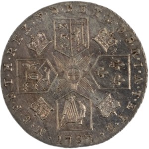 Great Britain 1787 Silver 6 Pence No Hearts