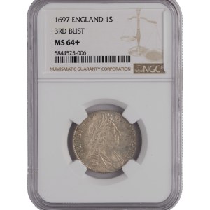 Great Britain 1697 Silver Shilling 3RD Bust