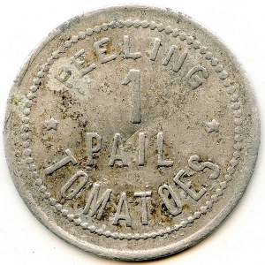 Canada Bloomfield Prince Edward Co. Ontario. Dominion Canners. Jeton de marchand 103-A-B
