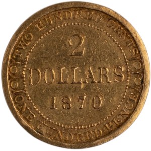 Canada Newfoundland 1870 $2 Gold Coin