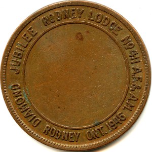 Canada Rodney Elgin Co. Ontario. Masonic Token