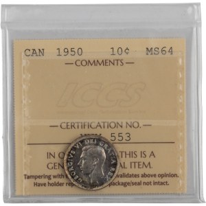 Kanada 1950 10 centov