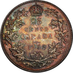 Canada 1932 25 Cent Ex. The Cook Collection