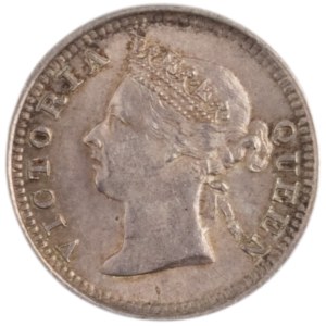 Hong Kong 1891 Argent 5 Cents