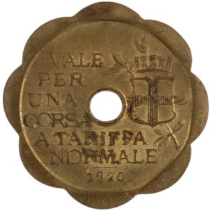 Italy 1920 Milan Tram Jeton