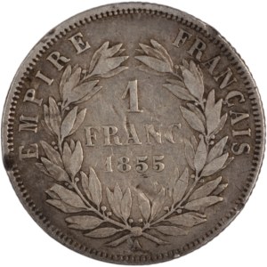 France 1855 A Silver 1 Franc