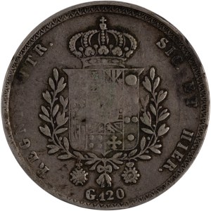Włochy 1825 Neapol Srebro 120 Grana