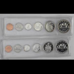 Canada 1963 & 1965 Proof Like Set includes Silver