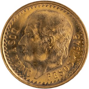 Mexico 1945 Gold 2 1/2 Pesos