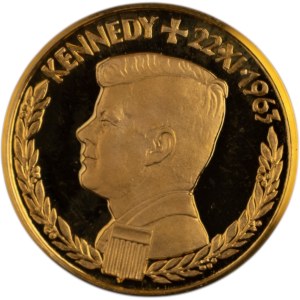 Germany 1963 Aureus Magnus Gold Fantasy 1 Ducat John F. Kennedy Visits Europe