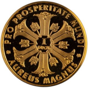 Germany 1963 Aureus Magnus Gold Fantasy 1 Ducat John F. Kennedy Visits Europe